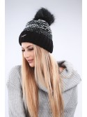 Schwarze Wintermütze mit Umschlag C11 – Online-Shop – Boutique